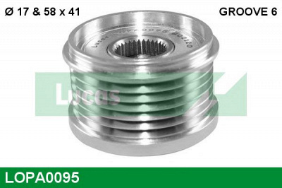 LUCAS ENGINE DRIVE lopa0095 -  Механизм свободного хода генератора